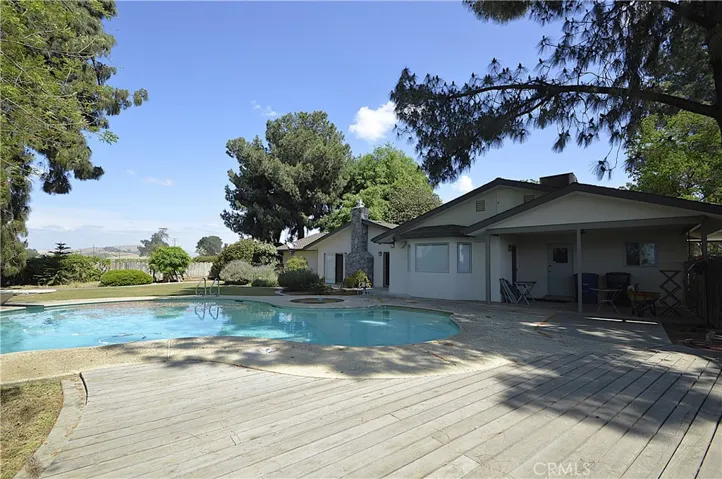 Rear of home & pool