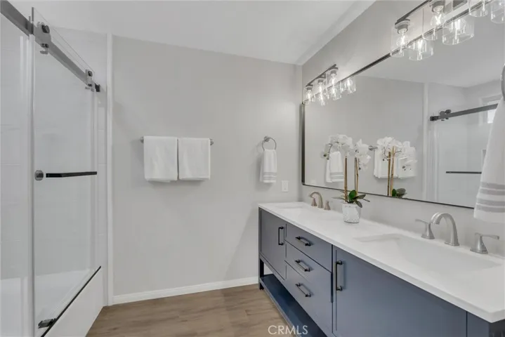 Bathroom with double vanity
