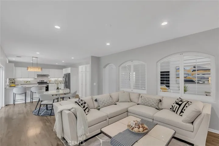 View from Family room to the kitchen