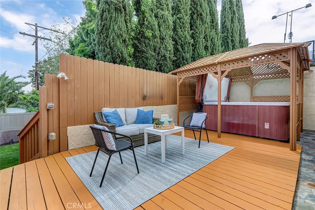 Lower level deck with CalSpa and ample space for bbq grills and more entertaining