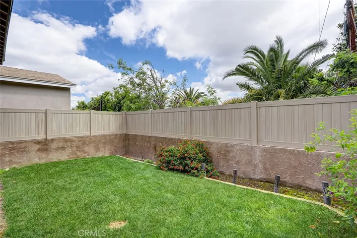 Lower level at the property is a very nice. fenced in, secluded backyard area