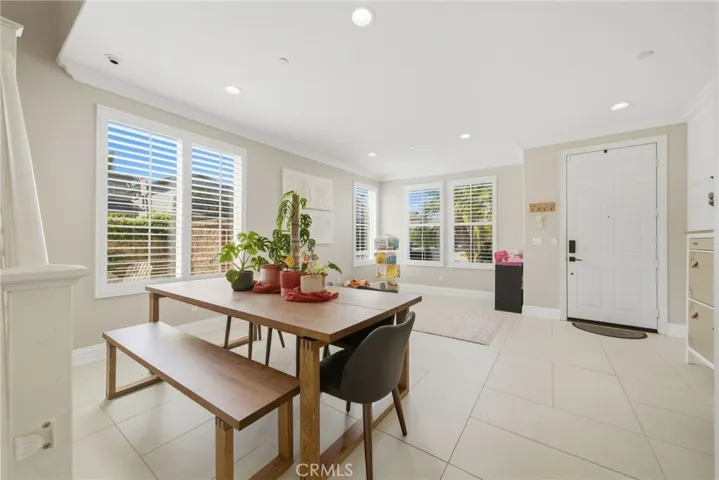 Centrally located dining area connecting the main living spaces.