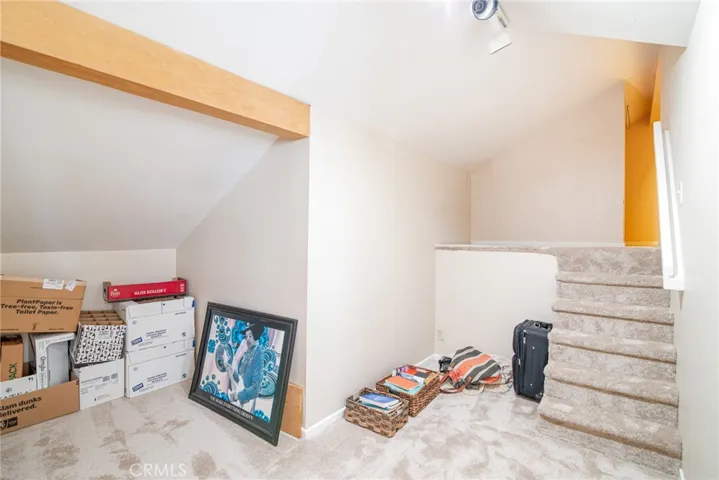 Enter the walk-in closet from the loft and wow. There is so much storage space.