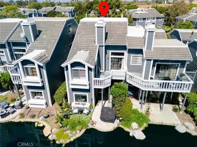 Drone view of the back of the home.