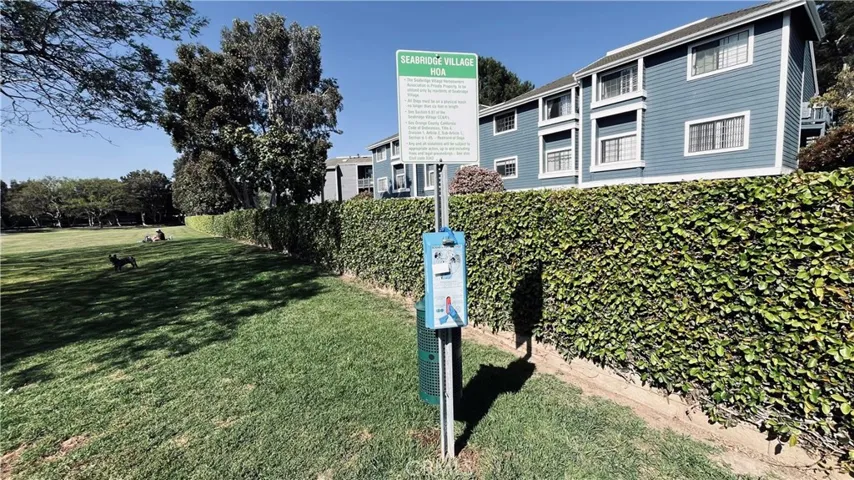 Dedicated and massive dog park complete with doggie bags.