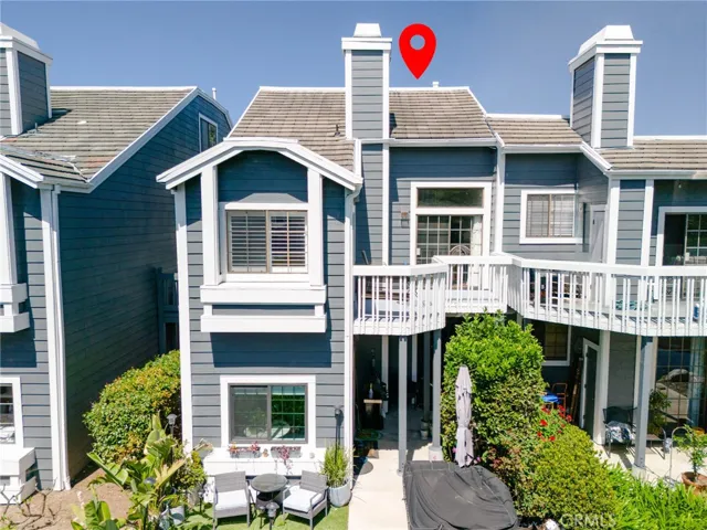 Another drone view of the back of the home.