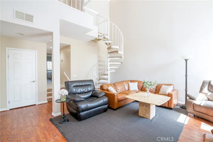 A second view of the light and bright living room.
