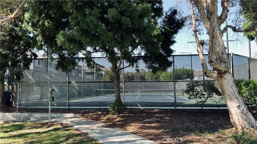 Four lighted tennis courts.