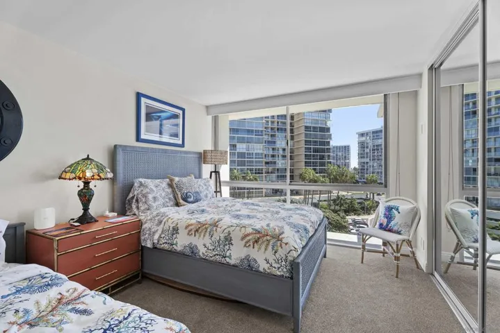 Second bedroom easily accommodates a full bed and a twin bed, and has a generous reach in closet.