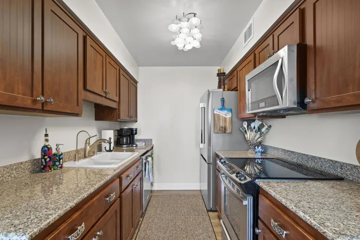 Efficient and modern kitchen.