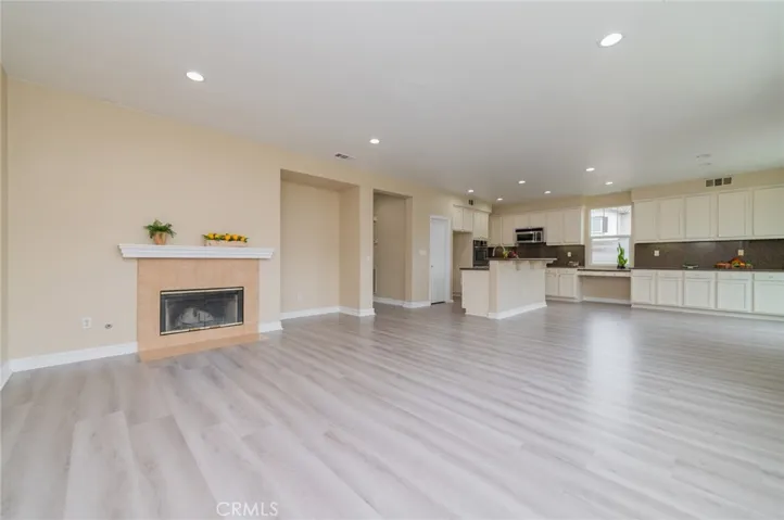 Family room facing kitchen