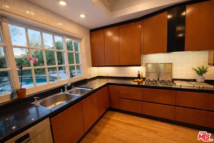 Modern kitchen with backyard v