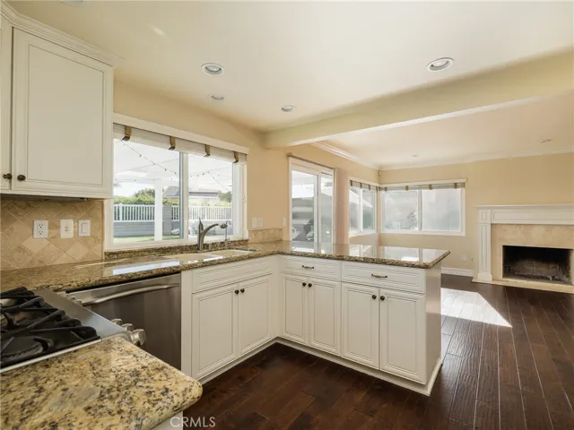 Kitchen open to the family room