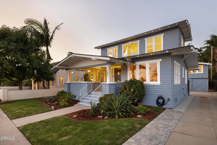 Exterior Front Yard Dusk