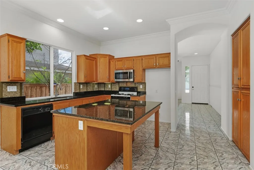 Kitchen view looking back toward entry.