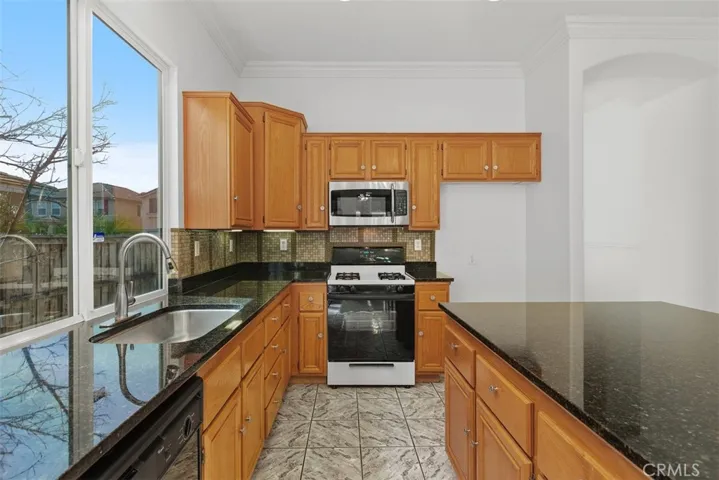 The kitchen is well-sized nicely configured.