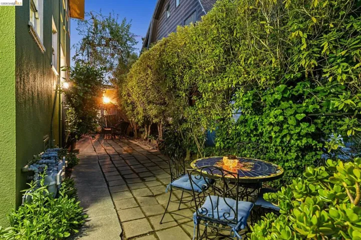 View of patio with outdoor dining area