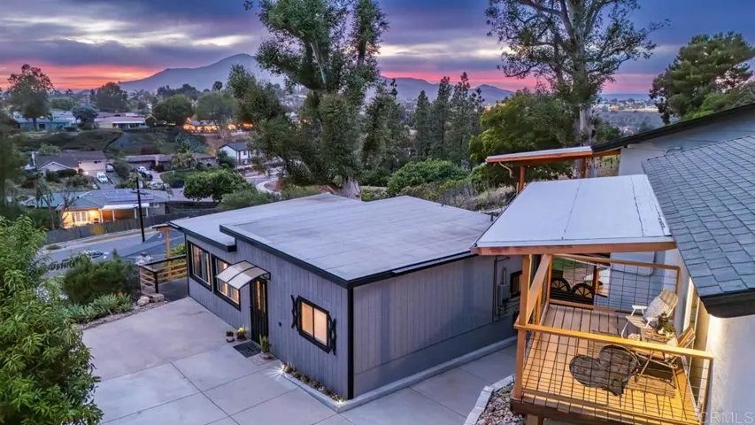 Deck off guest bedroom overlooking granny flat