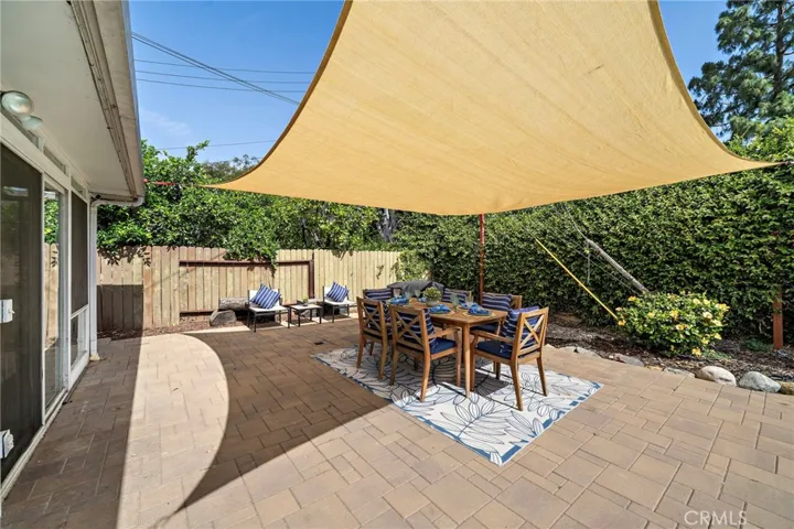 paver patio ideal for entertaining, outdoor dining, and relaxing