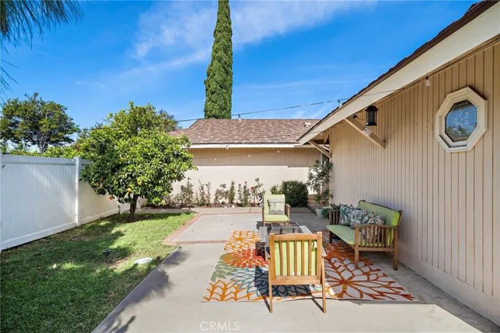 Gated front courtyard