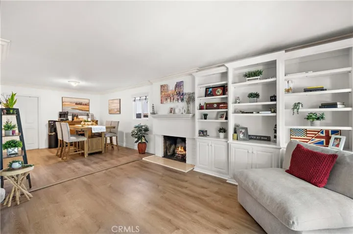 living room with fireplace