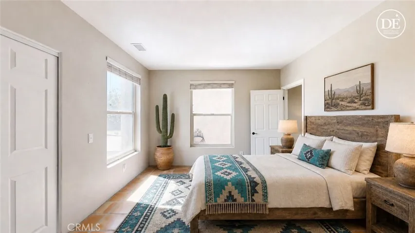 virtually staged secondary bedroom
