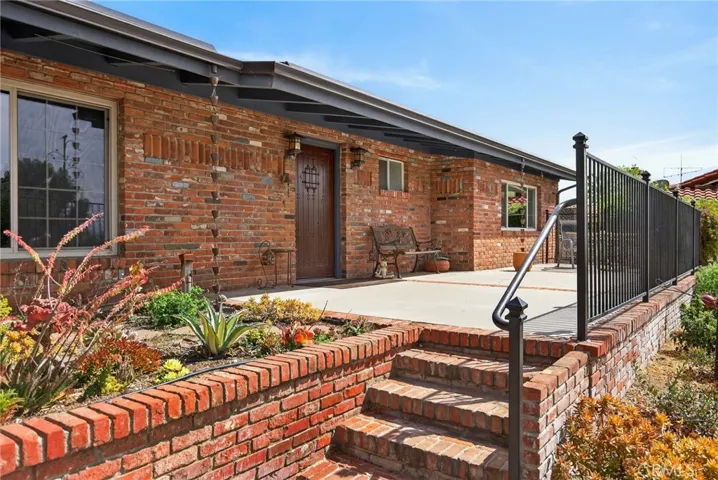 The front porch welcomes you to this mid-century style home. The views from the porch are spectacular.