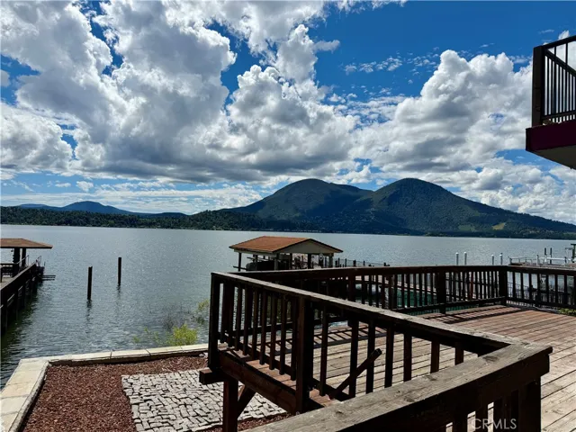 Wood deck in back with great views
