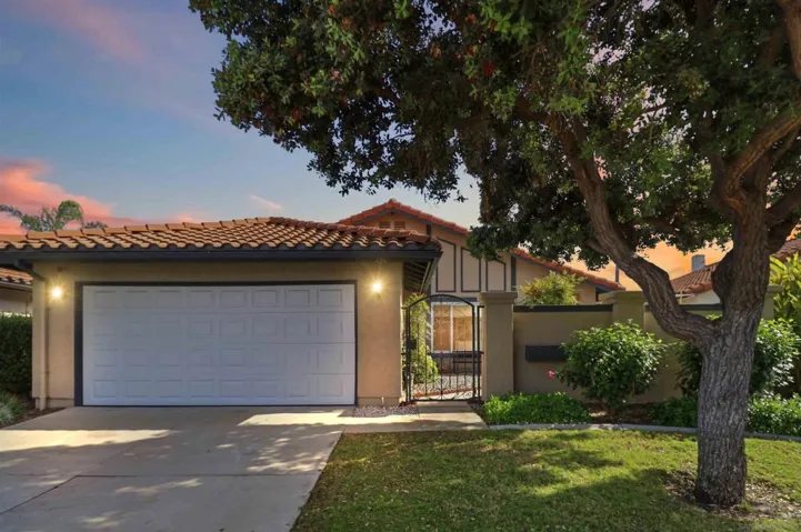 Twilight front of home