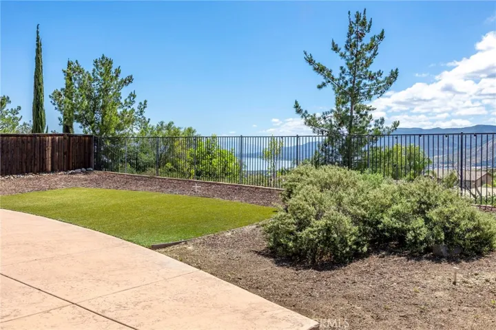 The backyard with lake view