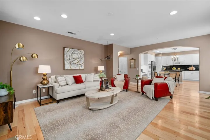 family room to kitchen