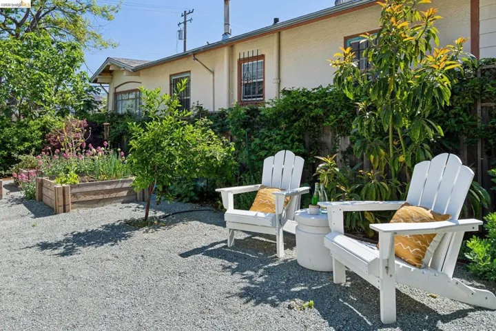 View of patio featuring a vegetable garden