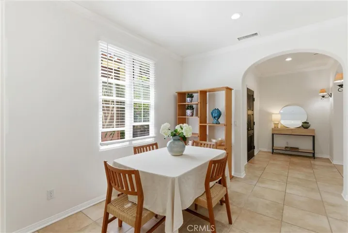 Arched walls make a welcoming setting.