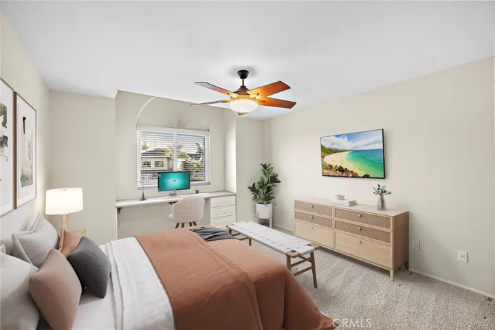 Upstairs Front Left Guest Bedroom - Virtually Staged