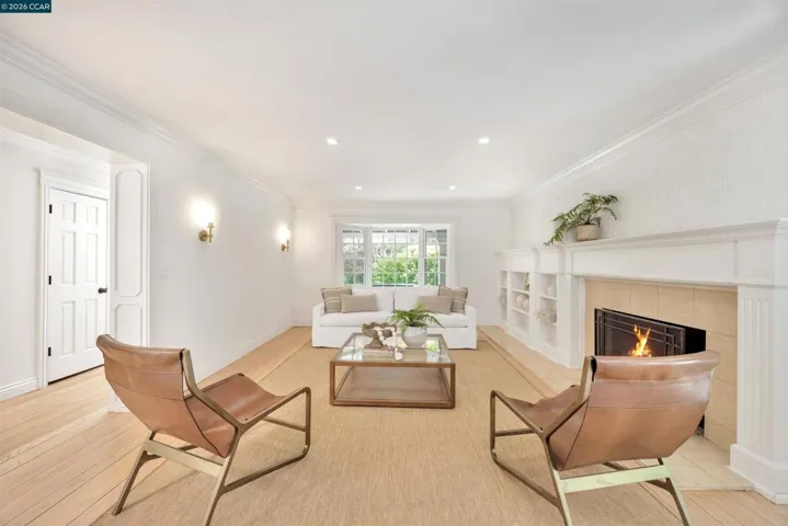 Formal Living Room with virtual fire