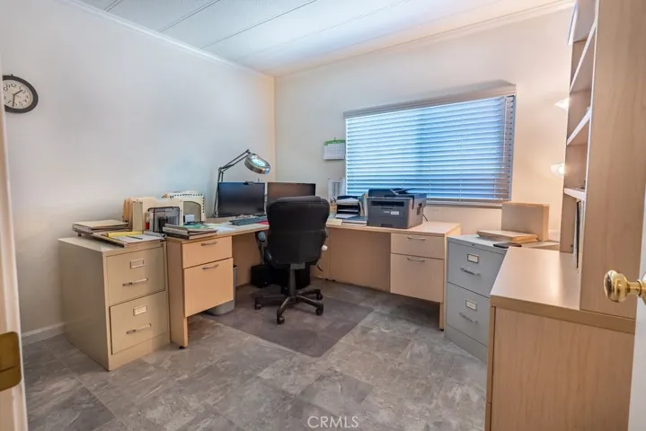 Bedroom #2 being used as an office.