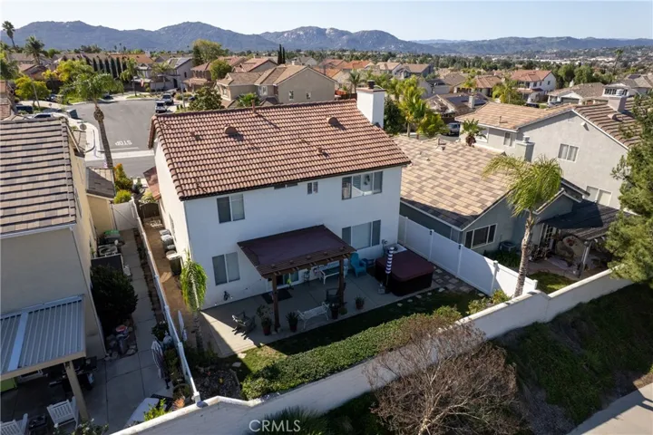 Aerial Perspective Of Backyard And Outdoor Living Space