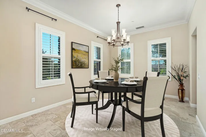 Formal Dining Area Staged