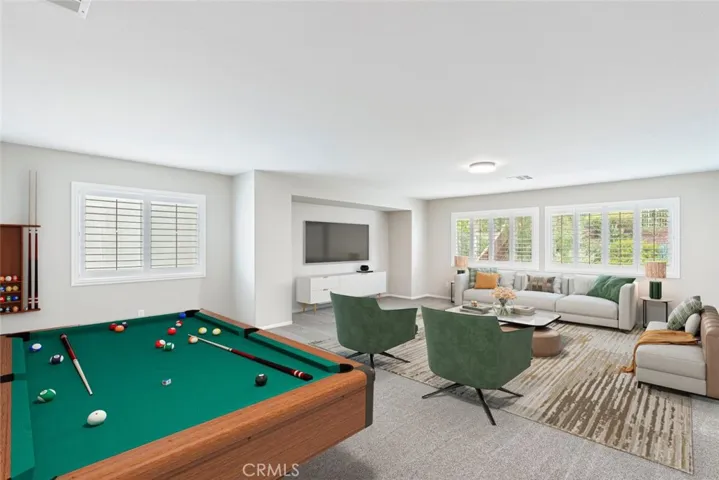 Virtual staging. Upstairs supersized loft.