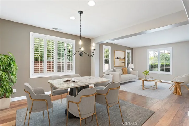 Virtual staging. Formal dining room. Formal living room.