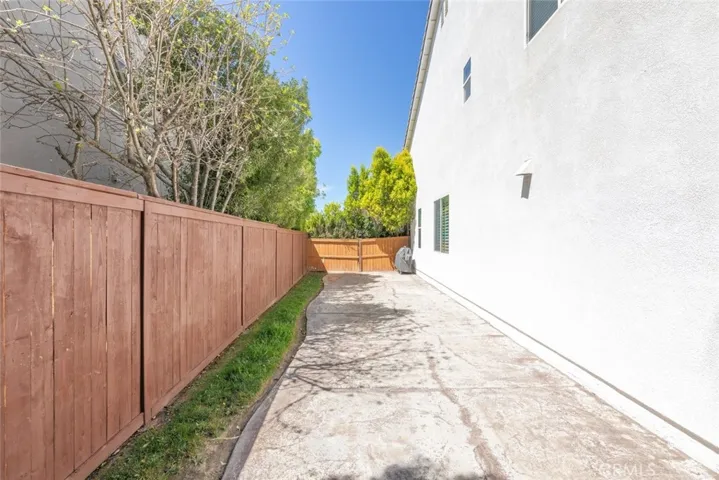 Spacious side yard.