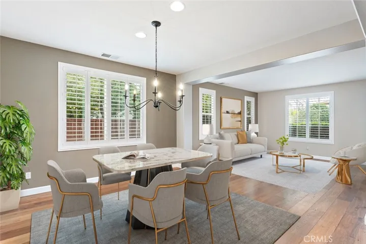 Virtual staging. Formal dining room. Formal living room.