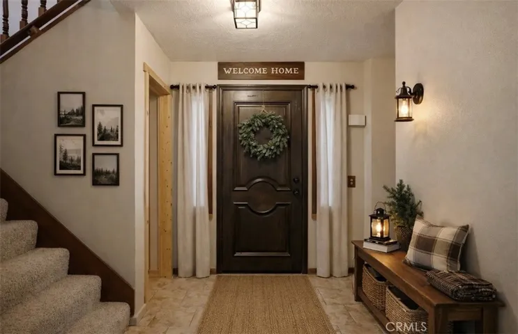 Entry way staged by AI