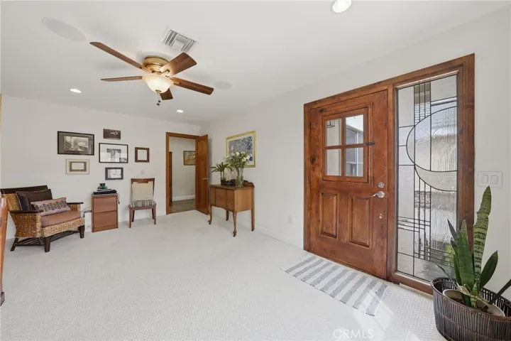 Office with access to front patio.