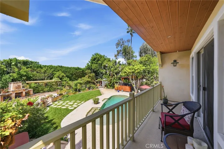 Balcony off master bedroom.