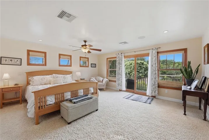 Master bedroom with balcony