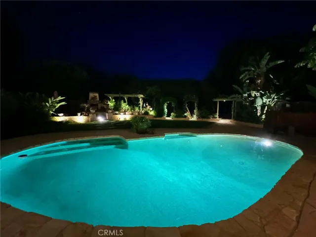 Gorgeous landscape lighting at night.