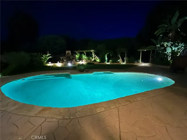 Gorgeous landscape lighting at night.