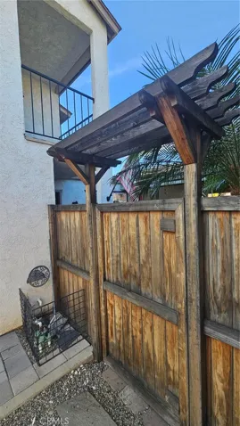 Side Gate & View to Balcony