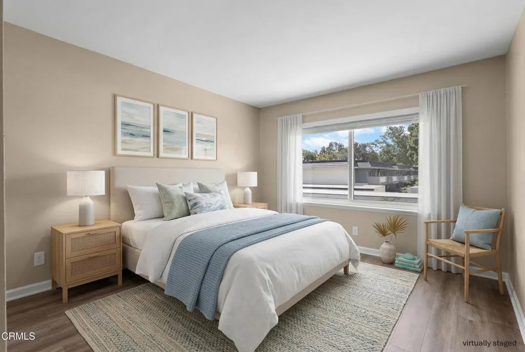 Bedroom 1 staged